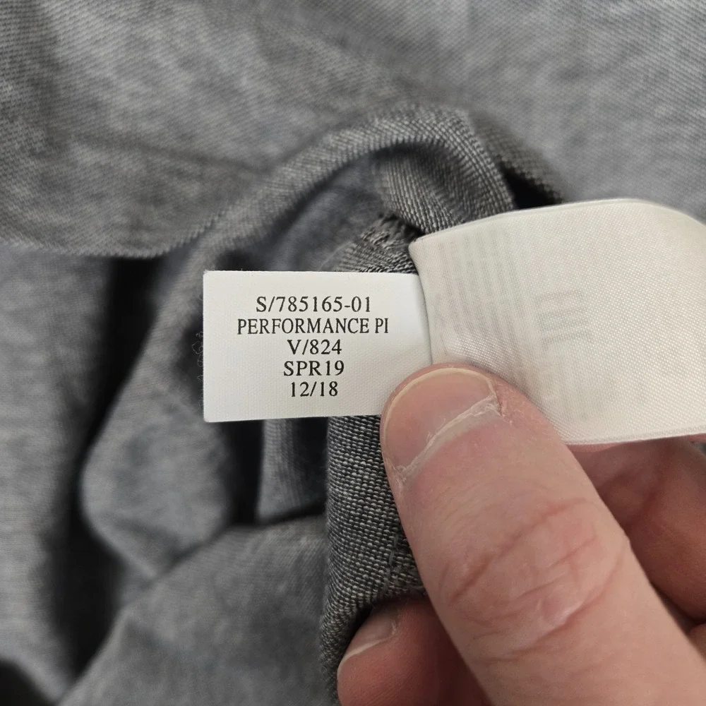 Banana Republic Shirt Performance Pique Polo Mens XL Gray Casual‎ Pocket NWT